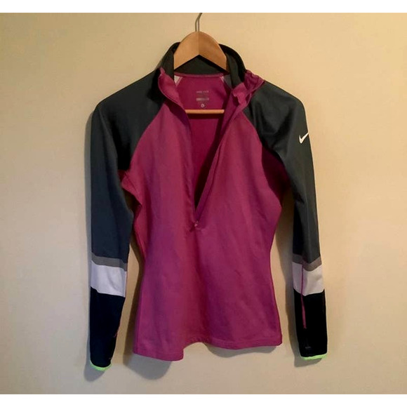 Nike Pro Dri-Fit Womens Long Sleeve Half Zip Running Performance Jacket Size S - Picture 3 of 12